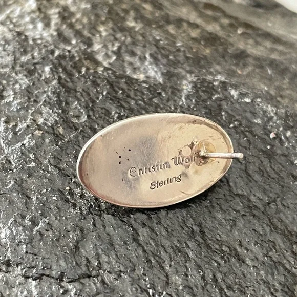 Sold Vintage Christin Wolf Sugilite Earrings. - Picture 5 of 7